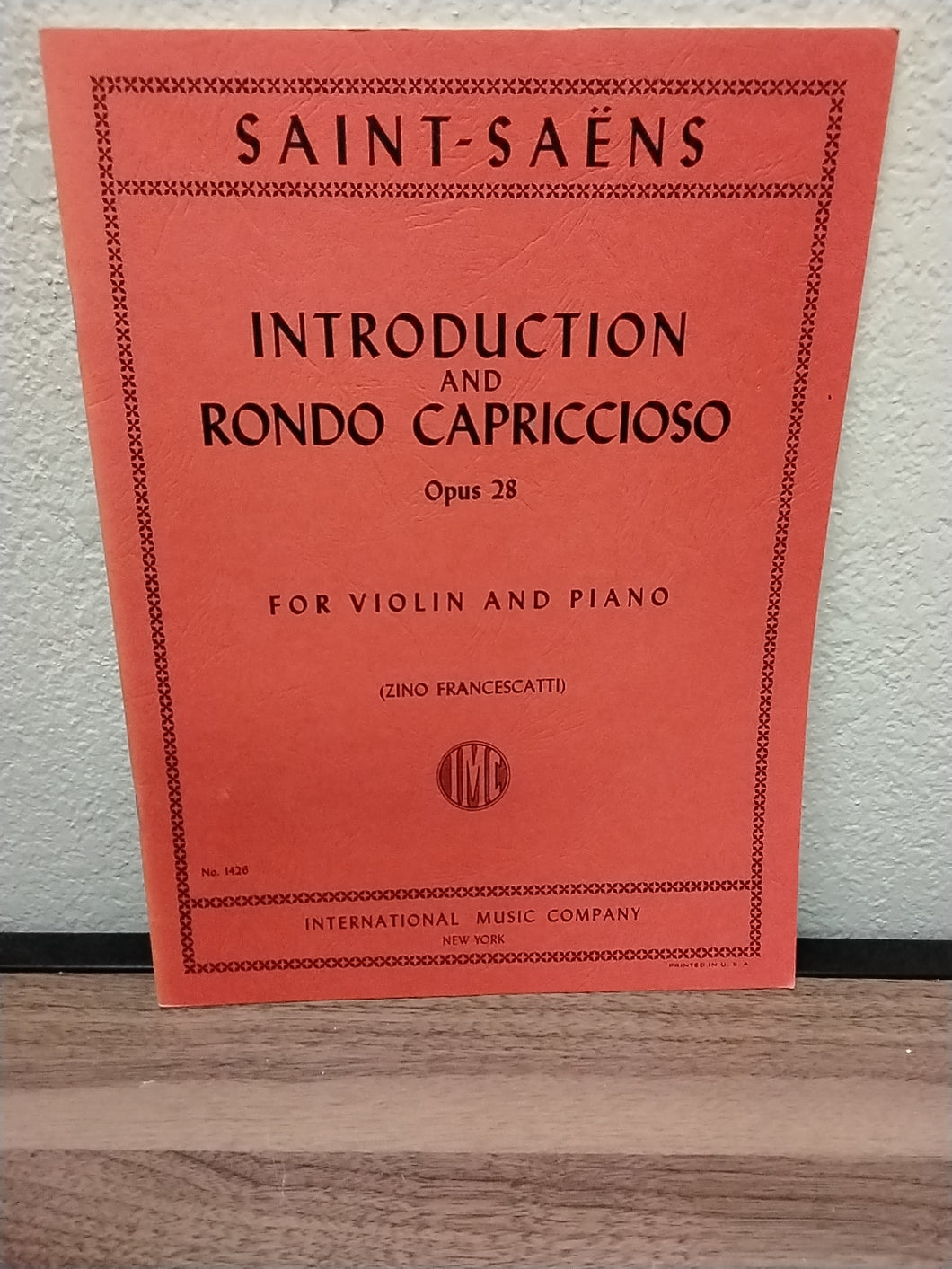 Saint-Saens, Introduction and Rondo Capriccioso for Violin and Piano (Francescatti) IMC No. 1426